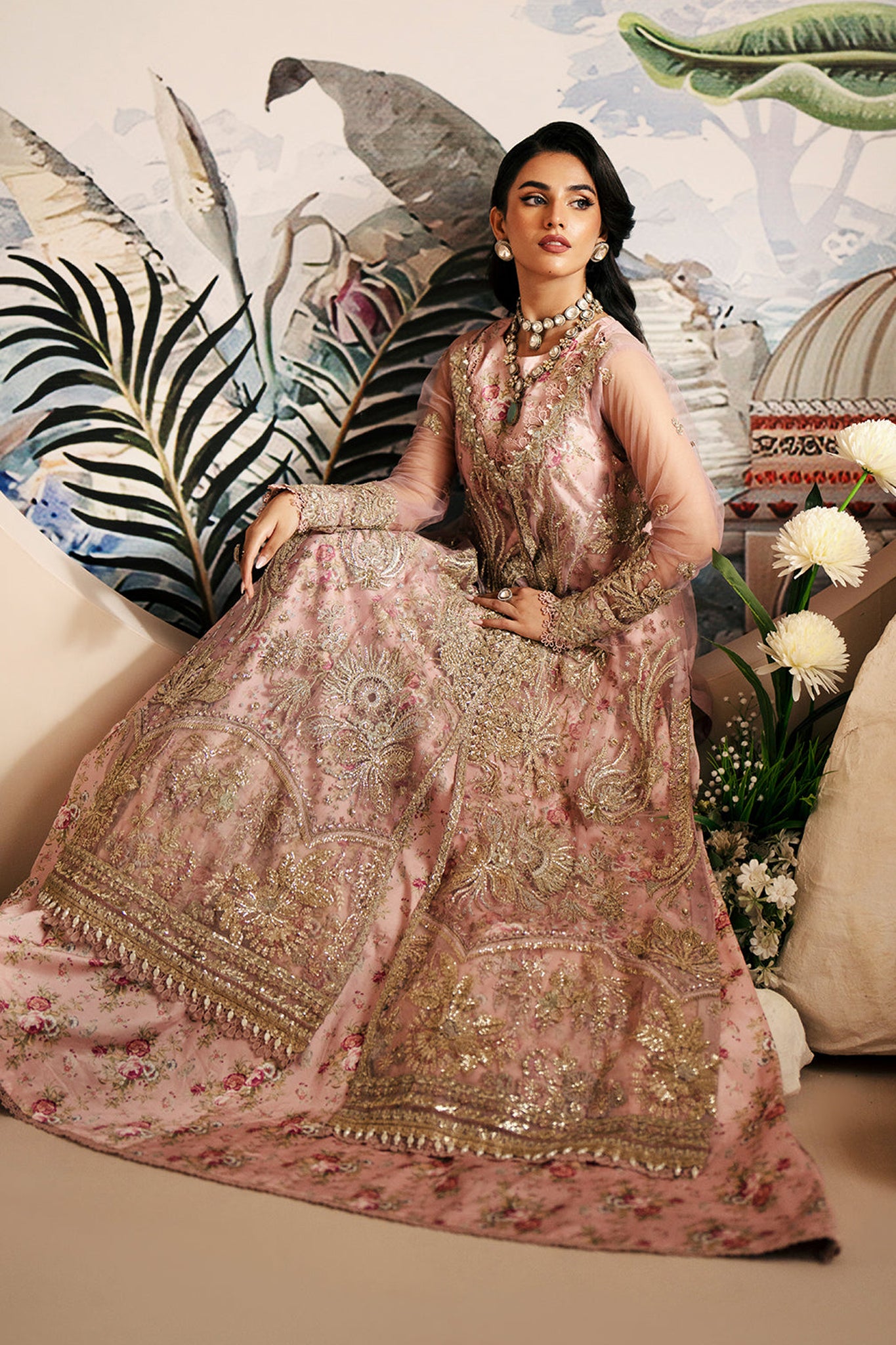 Inayat By AJR Unstitched 3 Piece Festive Formals Collection'2024-AFF-01-Begonia