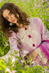 The Secret Garden Hemline By Mushq Unstitched 3 Piece Summer Collection'2025-01-A-Lavendar Whispers