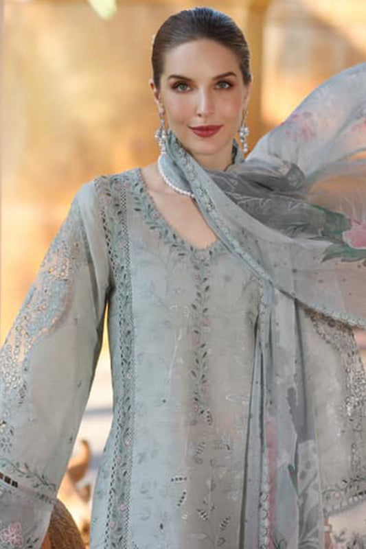 Noor By Saadia Asad Unstitched 3 Piece Eid Luxury Laserkari Collection'2025-01-A