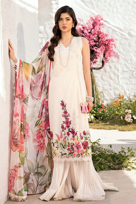 M.Basics By Maria B Unstitched 3 Piece Lawn Vol-01 Collection-01-B