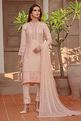 Hazel By Guzel Stitched 3 Piece Festive Formals with Clutch Collection'2024-01-Blush