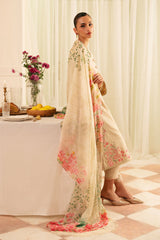 Festive Edit By Sahar Unstitched 3 Piece Jacquard Collection-01-Botanic Beige