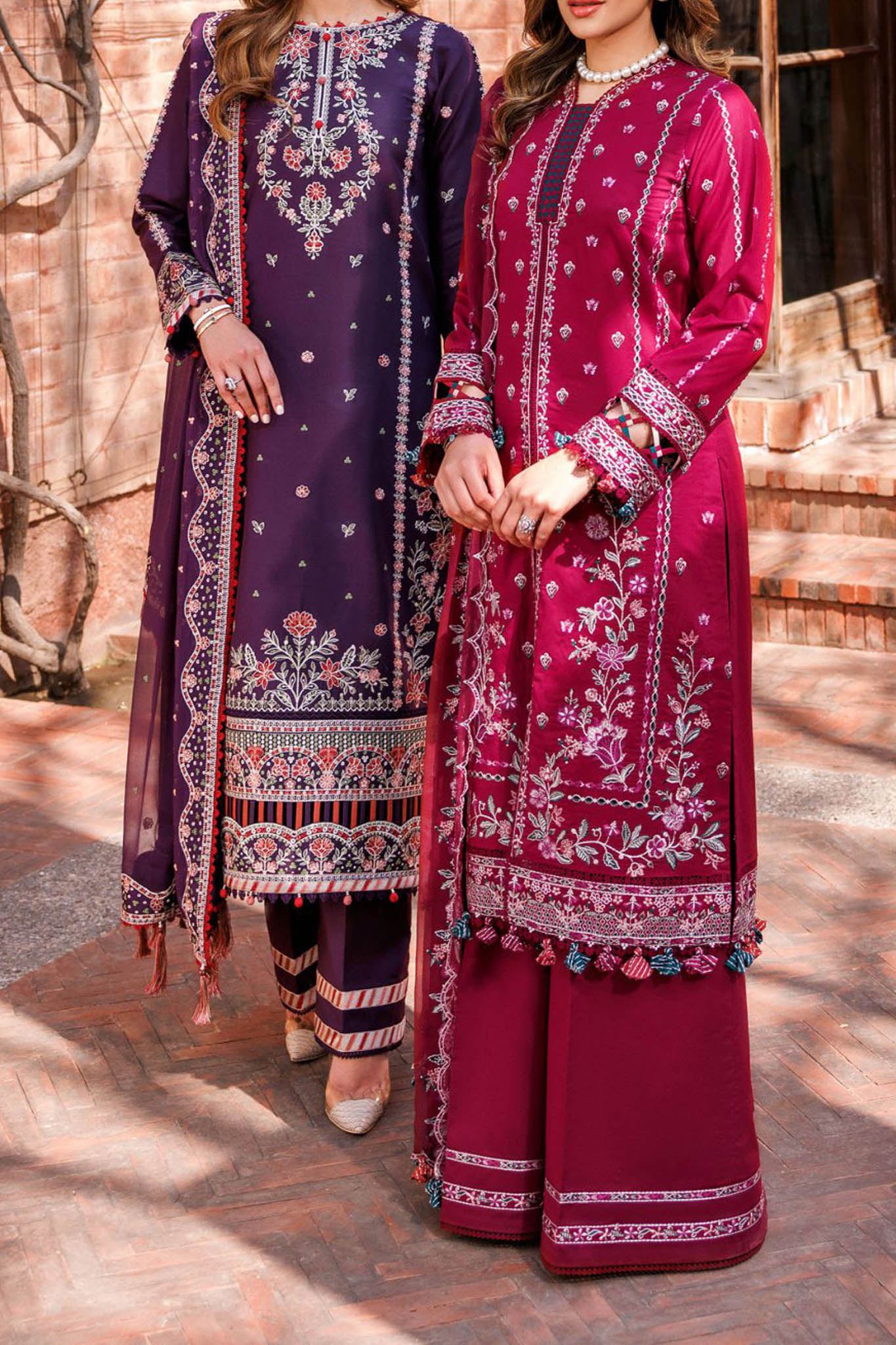 Kaavish By Farasha Unstitched 3 Piece Eid Festive Lawn Collection'2024-02-Shadow Berry