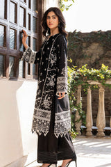 Bahar By Farasha Unstitched 3 Piece Emb Lawn Edit-II Collection-01-Midnight Glow