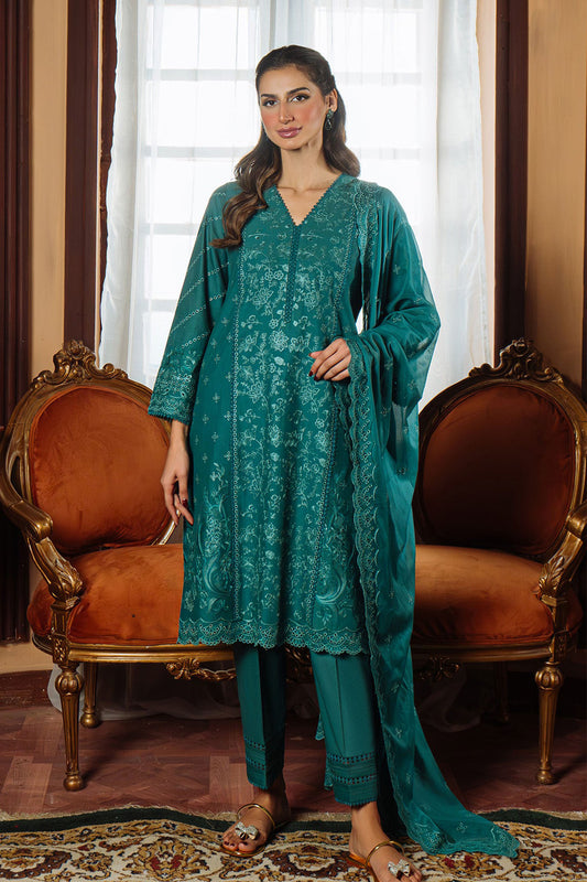 Festive Edit By Sahar Unstitched 3 Piece Chikankari Lawn Collection-01-Regal Reverie