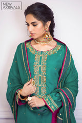 Gehna By Zaaviay Stitched Panna (Three Piece)