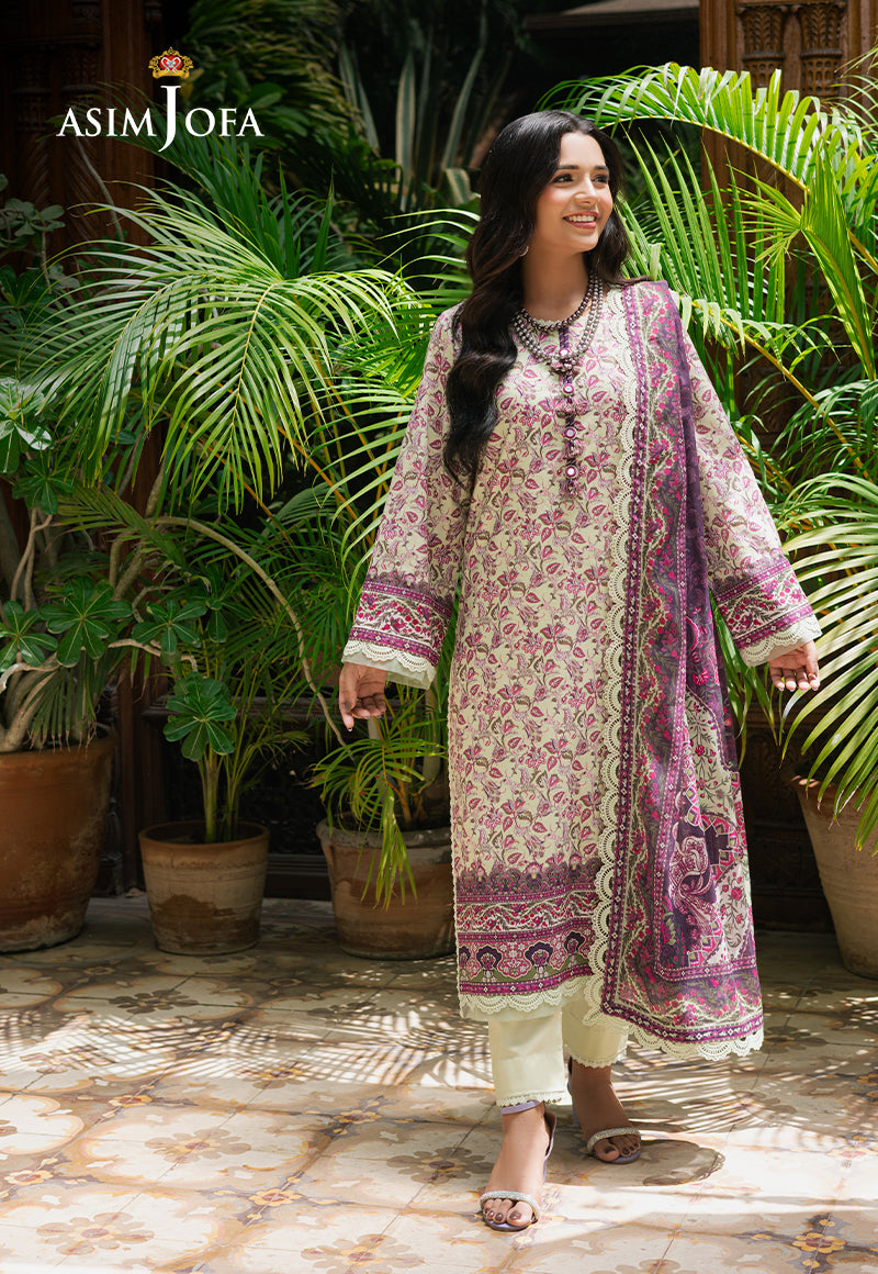 Asim Jofa Prints Unstitched Drop 2 Ajuub-27 Printed Lawn 3 Pc
