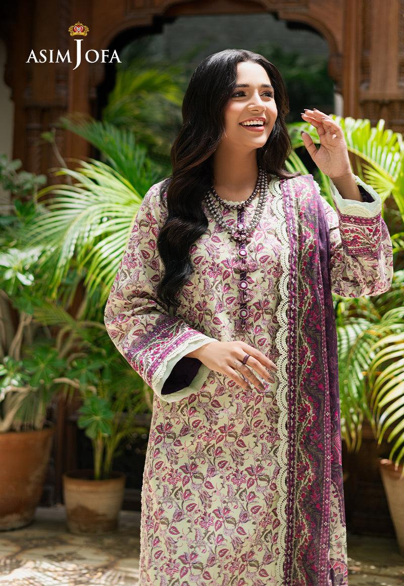 Asim Jofa Prints Unstitched Drop 2 Ajuub-27 Printed Lawn 3 Pc