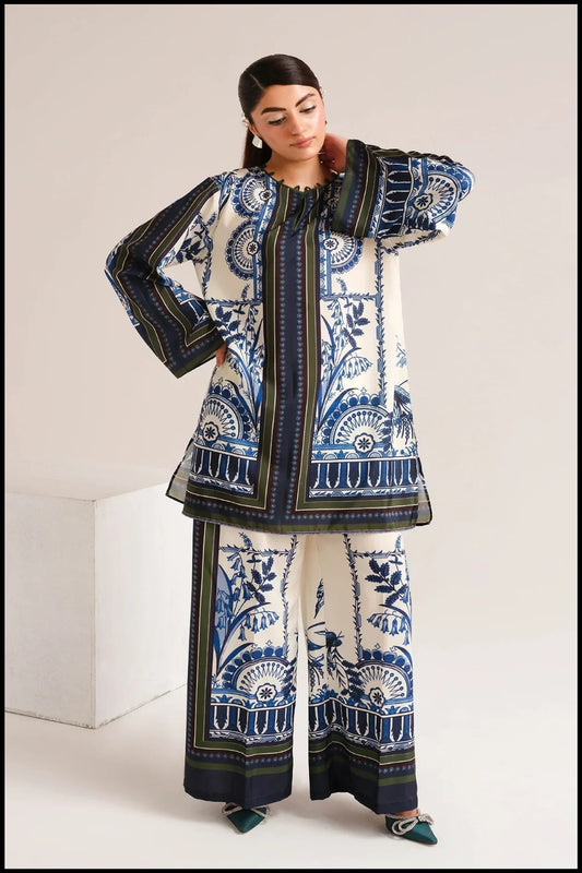 Zaib E Hoor Sapphire Bloom 2pc Stitched Suit