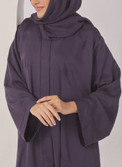 Hijab Ul Hareem Purple Stone Work Nida Abaya - 0116-C-1022