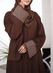 Hijab Ul Hareem wave embroidery Nida Abaya | 0116-E-1108