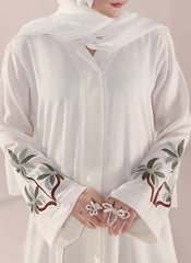 Hijab Ul Hareem Graceful Leaf Embroidery Abaya | 0116-E-1111