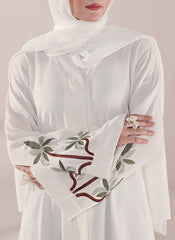 Hijab Ul Hareem Graceful Leaf Embroidery Abaya | 0116-E-1111