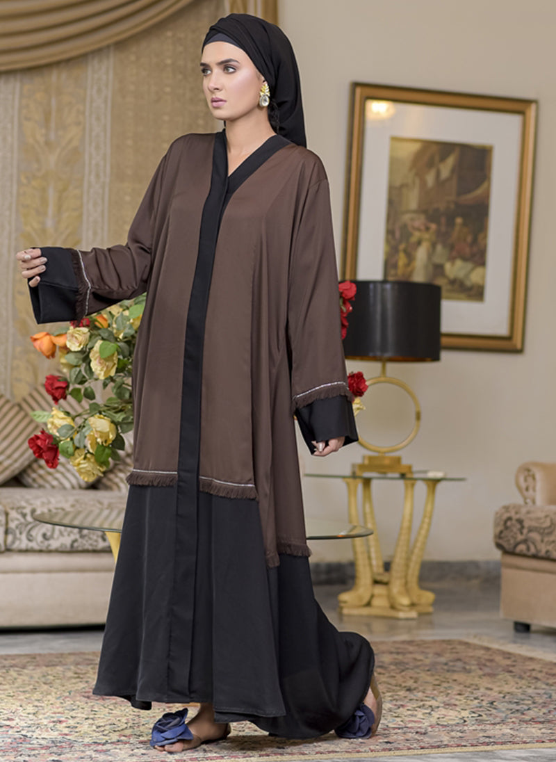 Hijab Ul Hareem Brown Musk Abaya