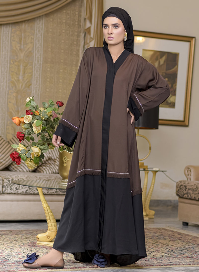 Hijab Ul Hareem Brown Musk Abaya