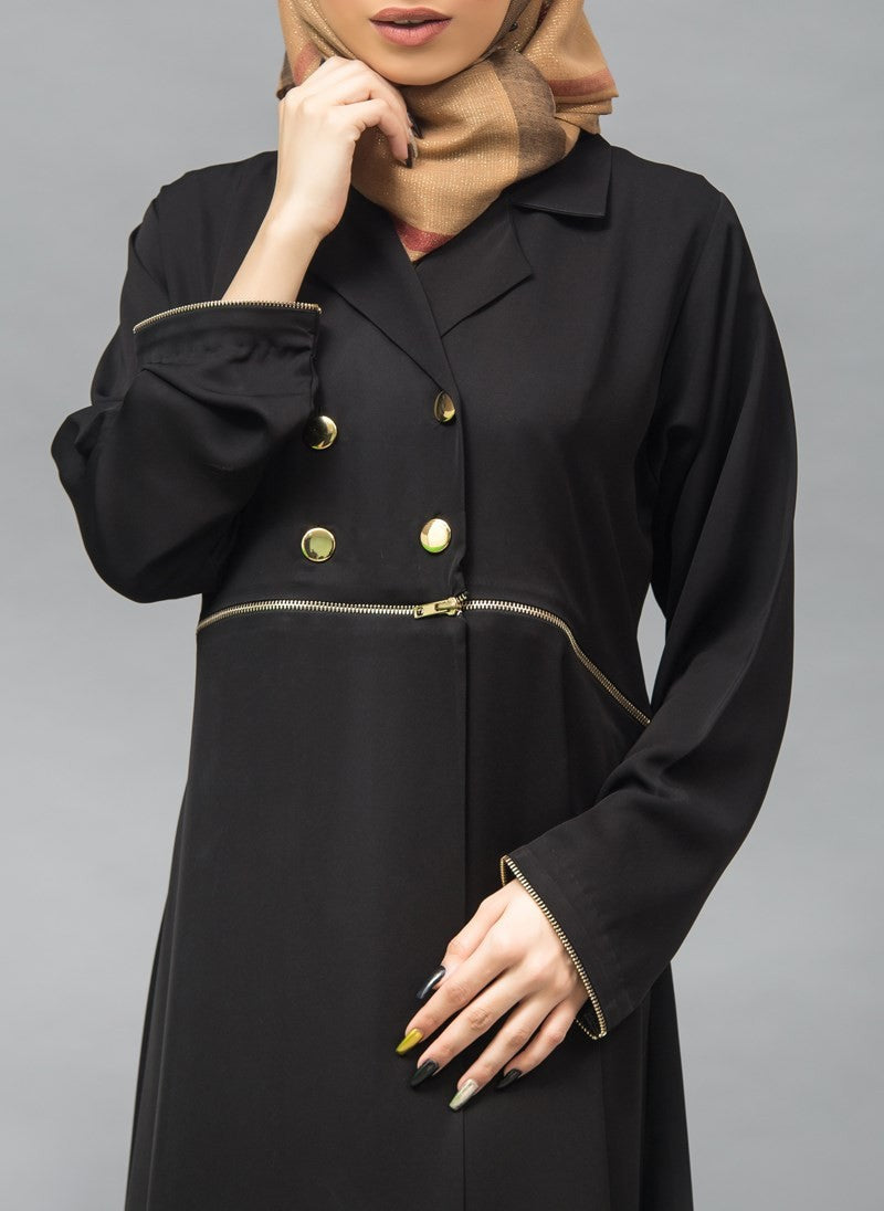 Hijab Ul Hareem Coat Style Designer Abaya 0119-P-951