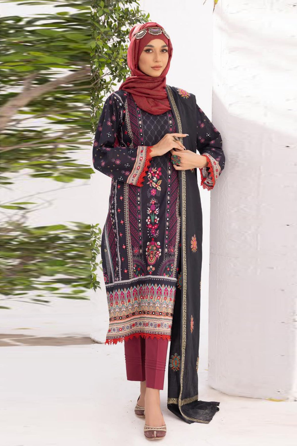 Fadilah by Gul e Zarki Unstitched 3 Piece Lawn Collection'2023-FG-01