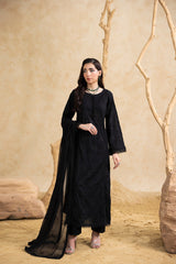 Threads & Weaves Stitched 3 Piece Emb Lawn Suit-BL26102