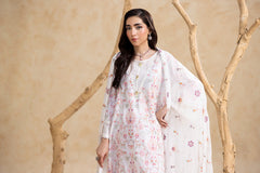 Threads & Weaves Stitched 3 Piece Emb Lawn Suit-BL26105