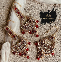 Made For Her-Aura Earrings & Tikka Set - KWA1004