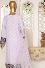 Cortesia by Hz Unstitched 3 Piece Luxury Chiffon Collection'2023-01-Lavender Mist