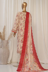 Bin Saeed Stitched 3 Piece Exclusive Emb Lawn Collection'2025-SM-1819-Skin