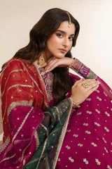 Meraki By Zarif Unstitched 3 Piece Luxury Formals Chiffon Edit Suit-ZR-MEK-01-SARSAR
