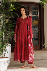 Mistfall By Panache Apparel Stitched 2-3 Piece Emb Cotton Ramadan Edit Suit-Blush Reverie