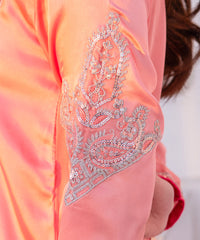 Kross Kulture Stitched Royal Silk 2Pc -  Emb Silk Suit