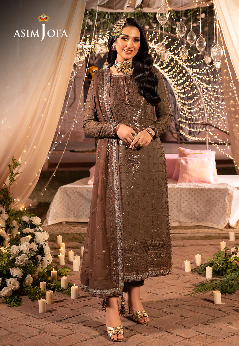 Asim Jofa Dastaan Ajda-05 Embroidered Lawn Silk 3 Pcs