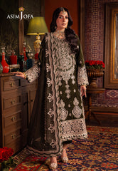 Asim Jofa Makhmal - Wedding Velvet Ajmm-05 Embroidered Velvet 3 Pcs