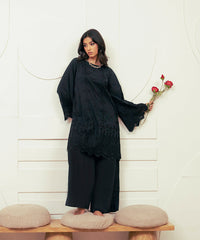 Vasl Pre Winter By Kross Kulture Stitched 2PC - Embroidered Cotton Silk Suit Suit-0001674-SML-BLK