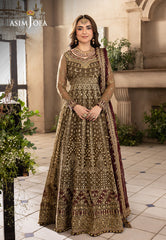 Asim Jofa Khwab-e-Naubahar Ajnb-11 Embroidered Chiffon 3 Pcs