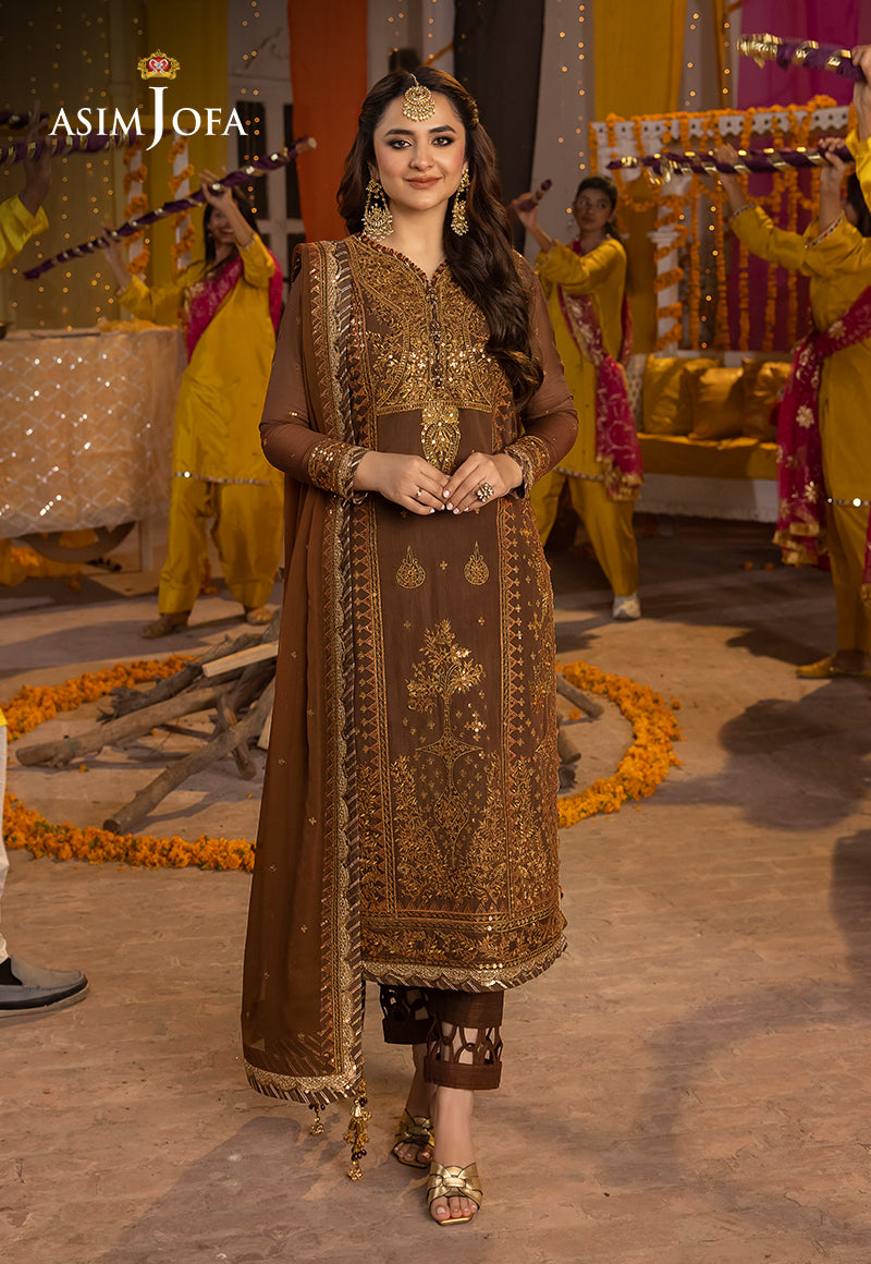 Asim Jofa Dastaan Pret Ajdap-11 Embroidered Paper Cotton Stitched 3 Pcs