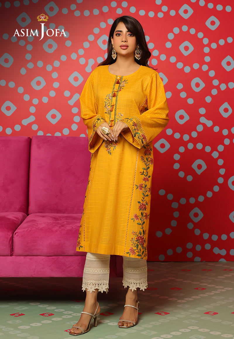 Asim Jofa Tara Sitara Ajtm-22 - 1 Pc Embroidered Self Jacquard 1 Pc