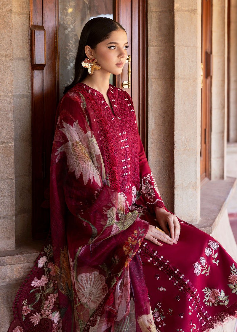 Bloom By Saira Shakira Unstitched 3 Piece Luxury Lawn Collection'2025-02-A-Hanging Gardens