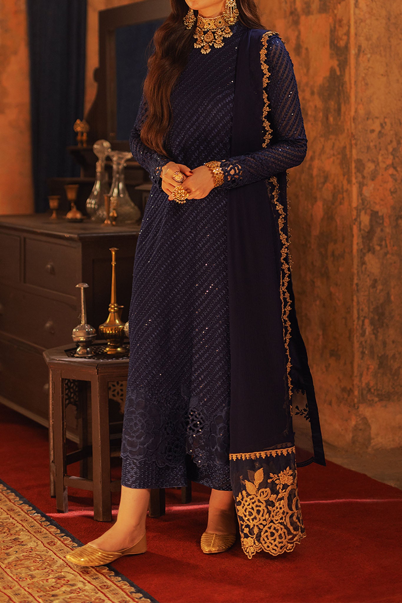 Azure Unstitched 3 Piece Luxe Festive Formals Eid Collection'2024-02-Aqua Serene