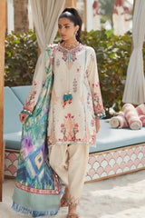 Wes By Farah Talib Aziz Unstitched 3 Piece Luxury Summer Collection-02-Irene Ivory