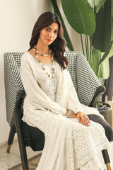 Mushq By Azmeerah Stitched 3 Piece Luxury Chiffon Pret Collection-02-Snow White