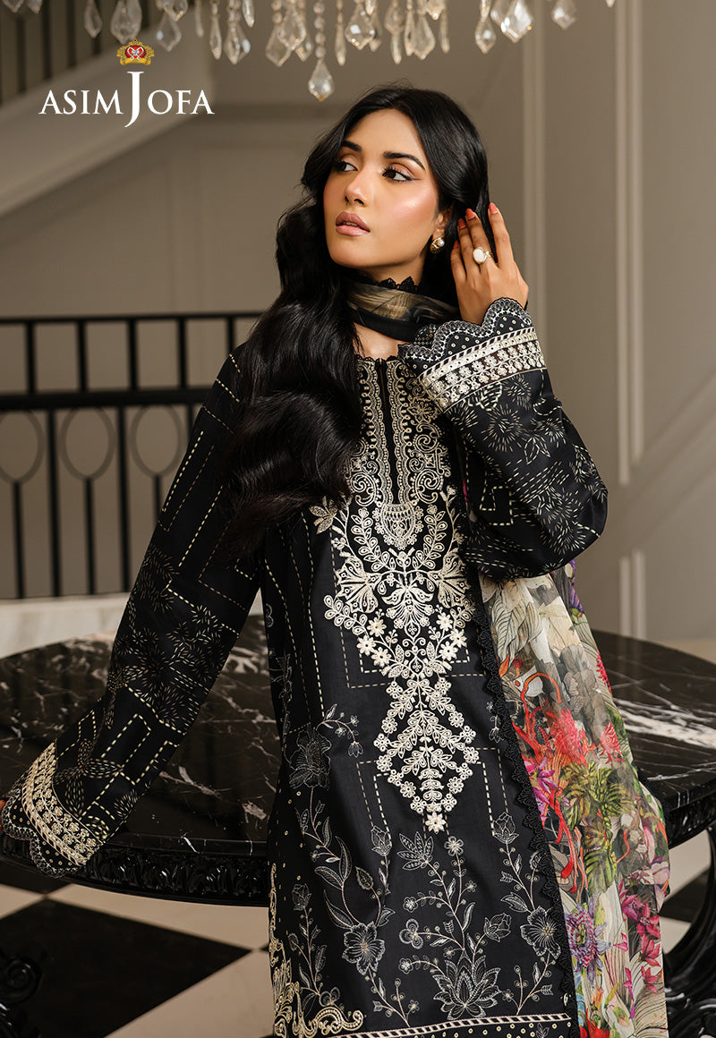 Monochrome by Asim Jofa Unstitched 3 Piece Lawn AJMCH-12