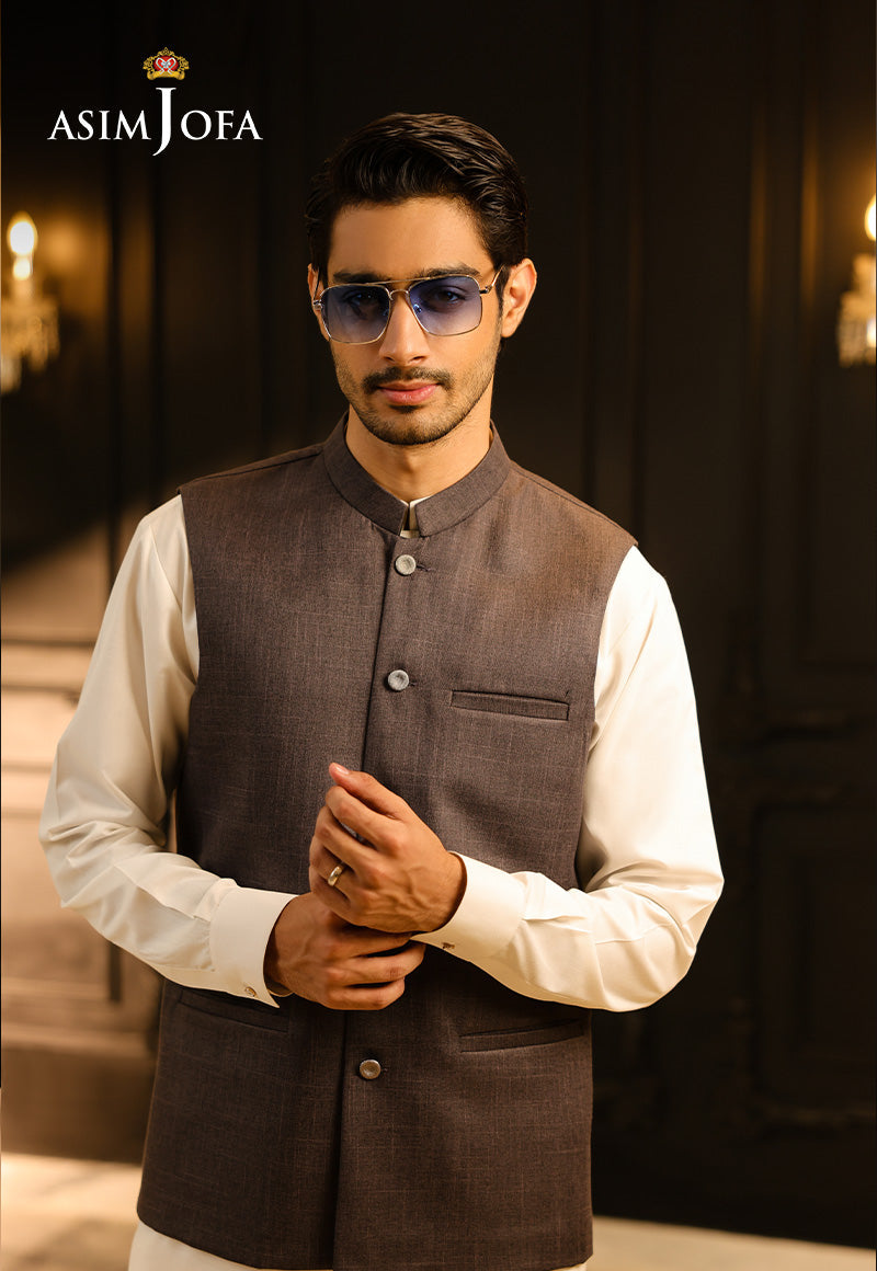 Asim Jofa  Ready To Wear Men Vol3 Ajmwc-01 Stitched Waistcoat 1 Pc
