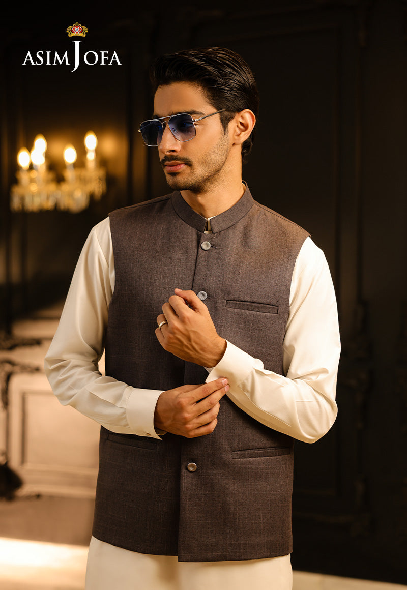 Asim Jofa  Ready To Wear Men Vol3 Ajmwc-01 Stitched Waistcoat 1 Pc