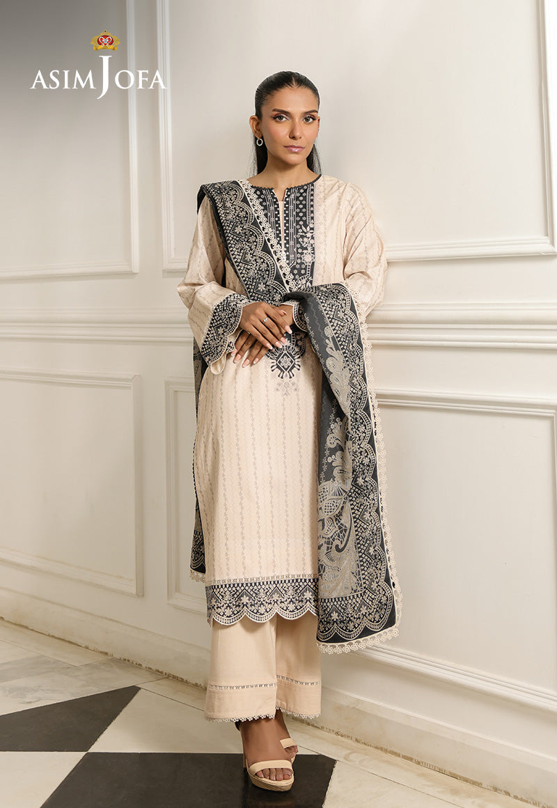 Monochrome by Asim Jofa Unstitched 3 Piece Lawn AJMCH-16