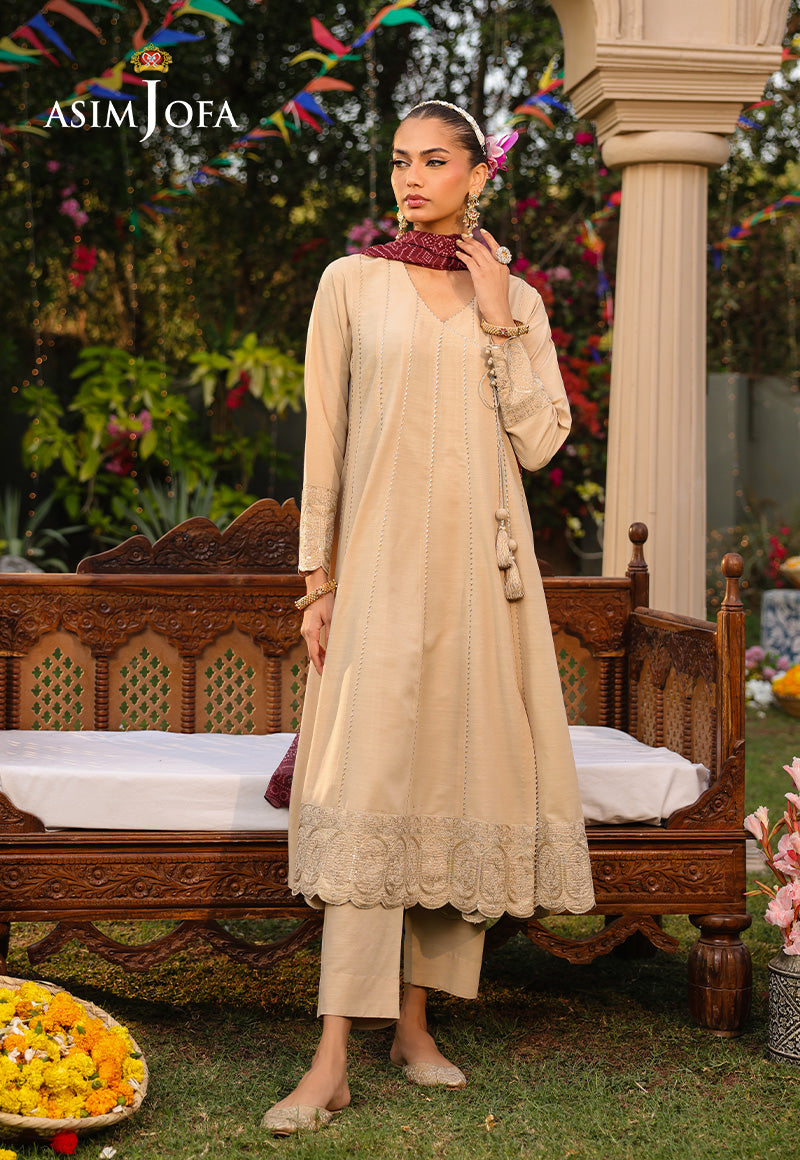 The Minimal Pret By Asim Jofa Stitched 3 Piece Formals Collection-AJPB-184