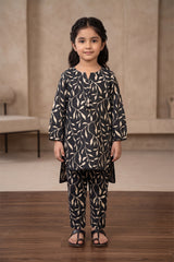 Aroob Stiched 2 Piece Summer Suit-D-0276-BLACK