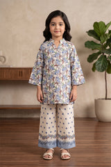 Aroob Stiched 2 Piece Summer Suit-D-0279-BLUE