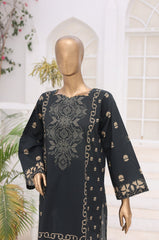 Oswah By Suntex Stitched 2 Piece Co Ords Printed Lawn Suit-Black