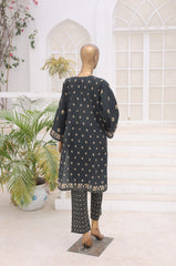 Oswah By Suntex Stitched 2 Piece Co Ords Printed Lawn Suit-Black