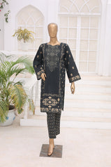 Oswah By Suntex Stitched 2 Piece Co Ords Printed Lawn Suit-Black