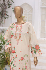 Oswah By Suntex Stitched 2 Piece Co Ords Printed Lawn Suit-Cream